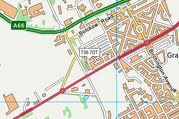 TS6 7DT map - OS VectorMap District (Ordnance Survey)