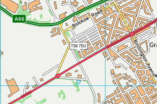 TS6 7DU map - OS VectorMap District (Ordnance Survey)