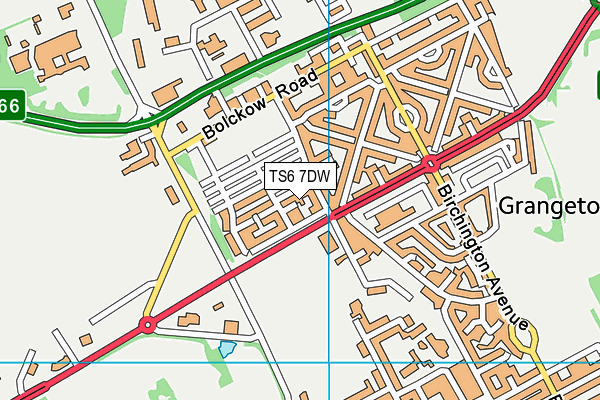 TS6 7DW map - OS VectorMap District (Ordnance Survey)