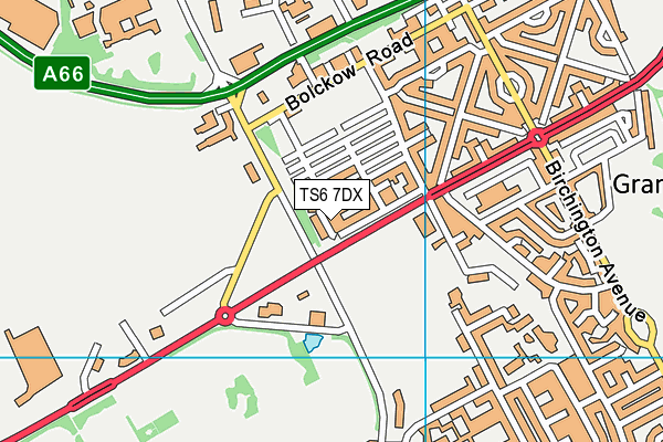 TS6 7DX map - OS VectorMap District (Ordnance Survey)