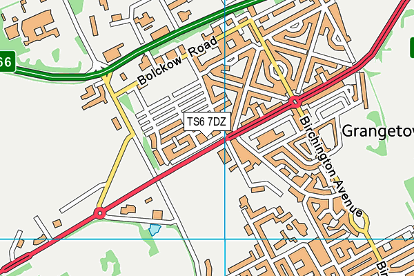 TS6 7DZ map - OS VectorMap District (Ordnance Survey)
