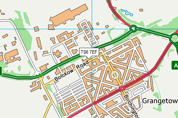 TS6 7EF map - OS VectorMap District (Ordnance Survey)