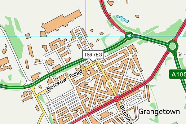TS6 7EG map - OS VectorMap District (Ordnance Survey)