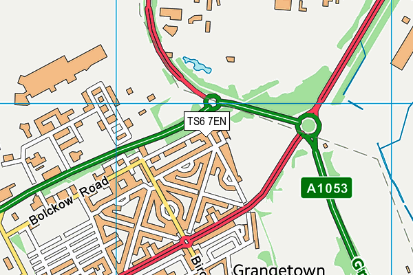 TS6 7EN map - OS VectorMap District (Ordnance Survey)