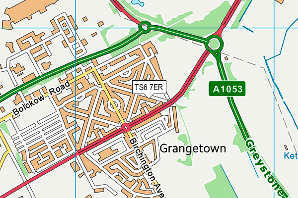 TS6 7ER map - OS VectorMap District (Ordnance Survey)