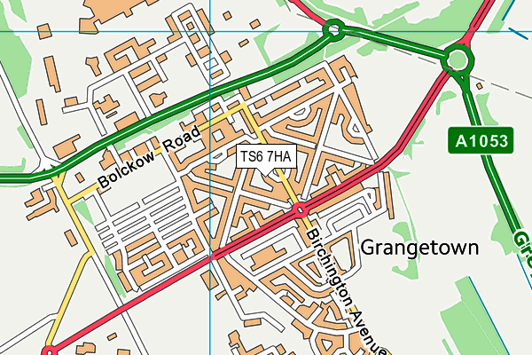 TS6 7HA map - OS VectorMap District (Ordnance Survey)