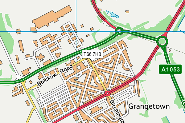 TS6 7HB map - OS VectorMap District (Ordnance Survey)