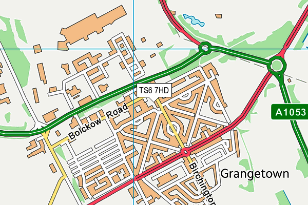 TS6 7HD map - OS VectorMap District (Ordnance Survey)