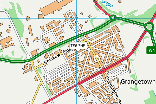 TS6 7HE map - OS VectorMap District (Ordnance Survey)