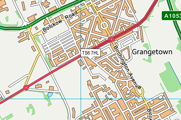 TS6 7HL map - OS VectorMap District (Ordnance Survey)