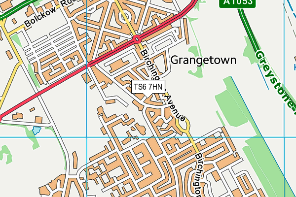 TS6 7HN map - OS VectorMap District (Ordnance Survey)