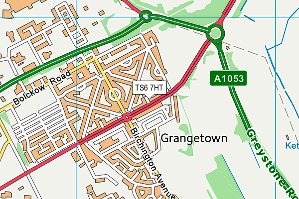 TS6 7HT map - OS VectorMap District (Ordnance Survey)