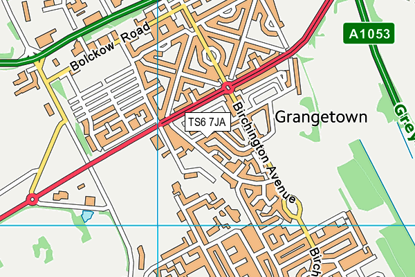 Grangetown Primary School map (TS6 7JA) - OS VectorMap District (Ordnance Survey)