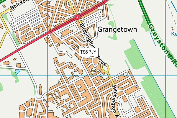 TS6 7JY map - OS VectorMap District (Ordnance Survey)