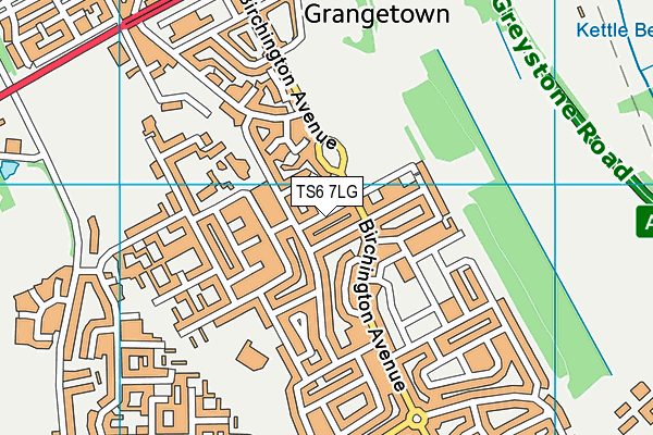 TS6 7LG map - OS VectorMap District (Ordnance Survey)