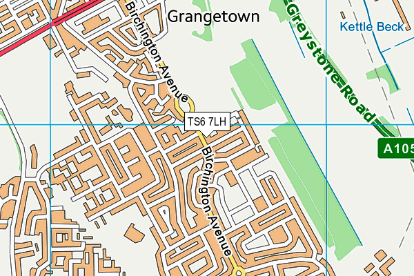 TS6 7LH map - OS VectorMap District (Ordnance Survey)