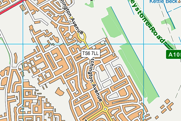 TS6 7LL map - OS VectorMap District (Ordnance Survey)