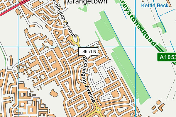 TS6 7LN map - OS VectorMap District (Ordnance Survey)