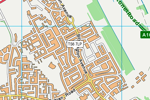 TS6 7LP map - OS VectorMap District (Ordnance Survey)