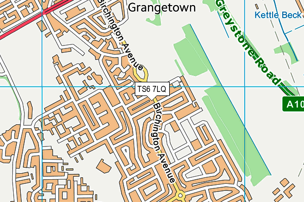 TS6 7LQ map - OS VectorMap District (Ordnance Survey)