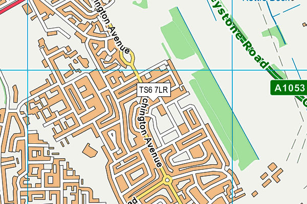 TS6 7LR map - OS VectorMap District (Ordnance Survey)