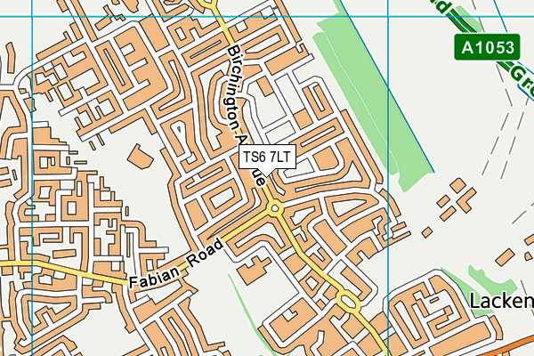 TS6 7LT map - OS VectorMap District (Ordnance Survey)