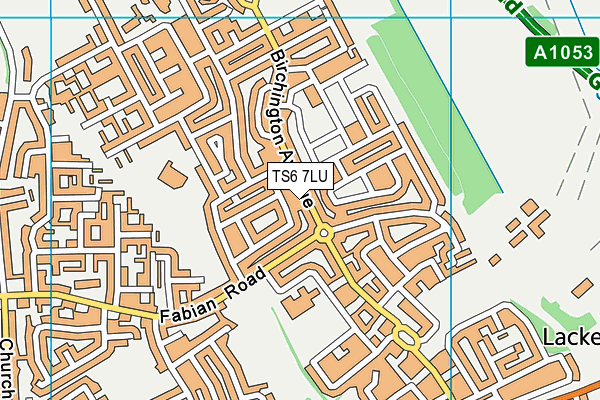 TS6 7LU map - OS VectorMap District (Ordnance Survey)