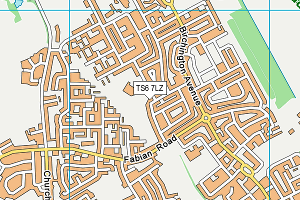 TS6 7LZ map - OS VectorMap District (Ordnance Survey)