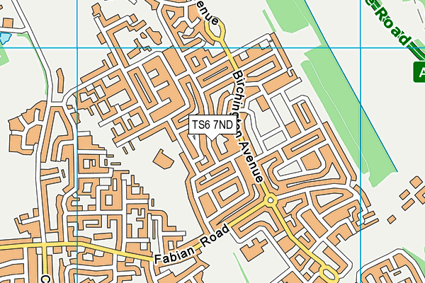 TS6 7ND map - OS VectorMap District (Ordnance Survey)