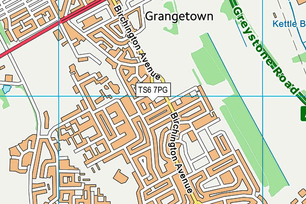 TS6 7PG map - OS VectorMap District (Ordnance Survey)