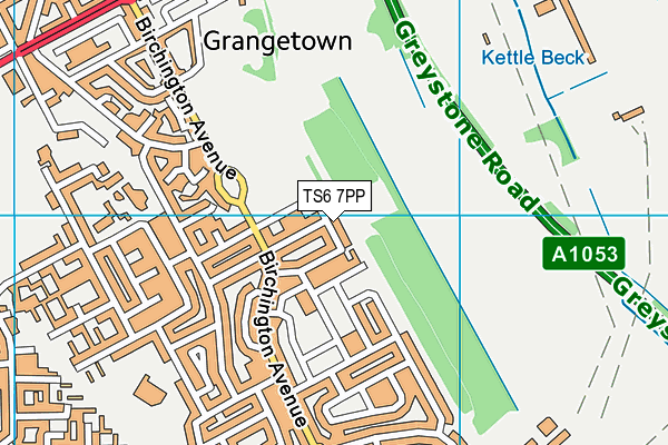 TS6 7PP map - OS VectorMap District (Ordnance Survey)