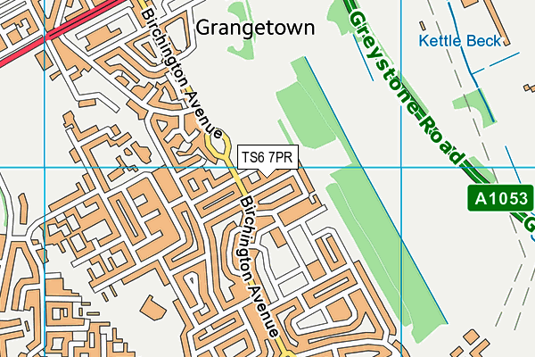 TS6 7PR map - OS VectorMap District (Ordnance Survey)