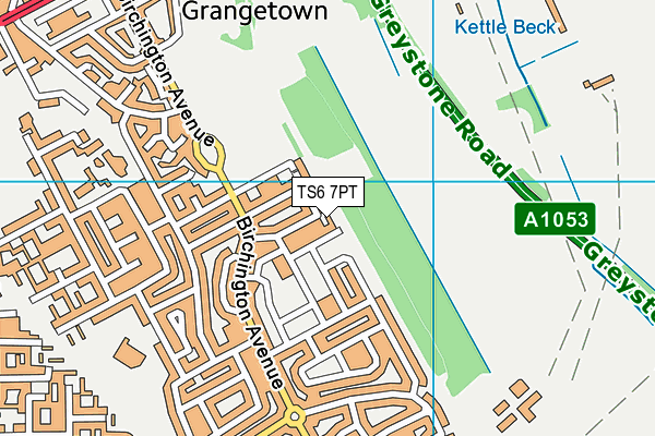 TS6 7PT map - OS VectorMap District (Ordnance Survey)