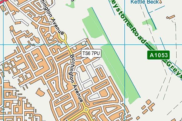 TS6 7PU map - OS VectorMap District (Ordnance Survey)