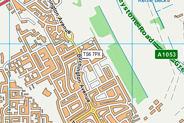 TS6 7PX map - OS VectorMap District (Ordnance Survey)