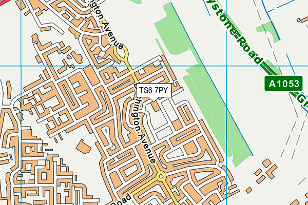 TS6 7PY map - OS VectorMap District (Ordnance Survey)