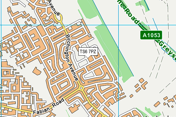 TS6 7PZ map - OS VectorMap District (Ordnance Survey)