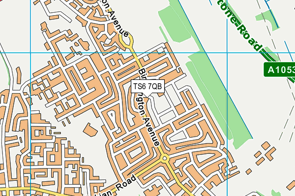 TS6 7QB map - OS VectorMap District (Ordnance Survey)