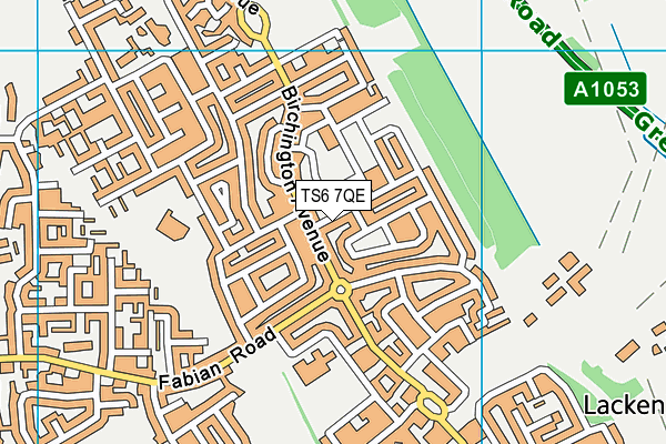 TS6 7QE map - OS VectorMap District (Ordnance Survey)