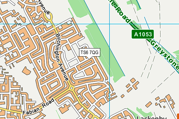 TS6 7QG map - OS VectorMap District (Ordnance Survey)