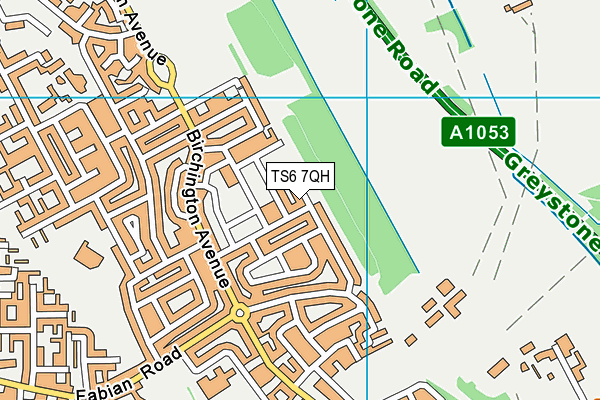 TS6 7QH map - OS VectorMap District (Ordnance Survey)