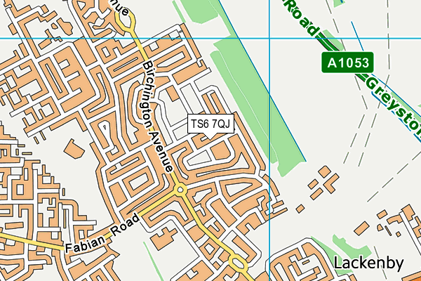 TS6 7QJ map - OS VectorMap District (Ordnance Survey)