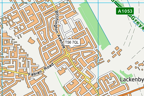TS6 7QL map - OS VectorMap District (Ordnance Survey)