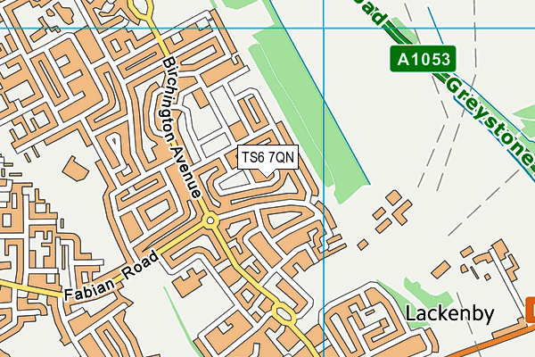 TS6 7QN map - OS VectorMap District (Ordnance Survey)