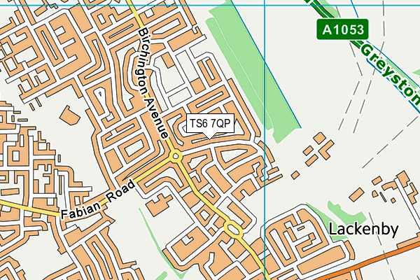 TS6 7QP map - OS VectorMap District (Ordnance Survey)