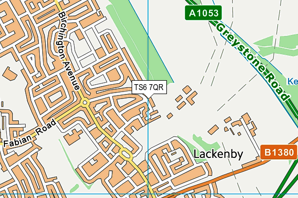 TS6 7QR map - OS VectorMap District (Ordnance Survey)