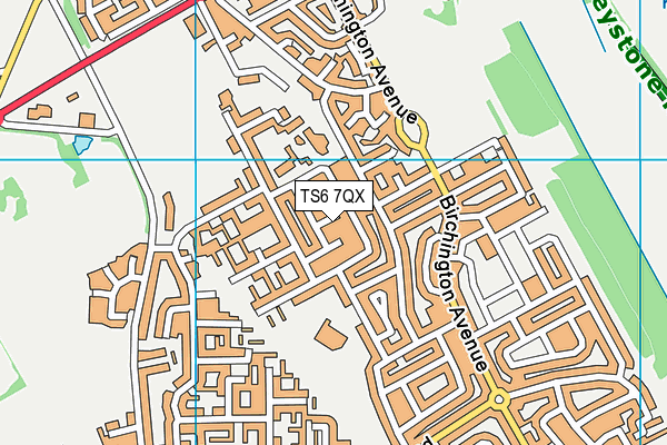 TS6 7QX map - OS VectorMap District (Ordnance Survey)