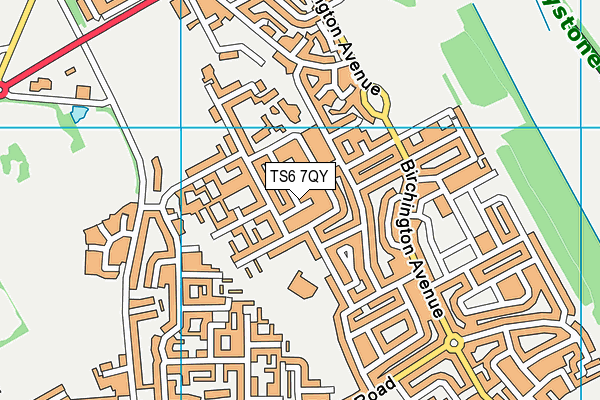 TS6 7QY map - OS VectorMap District (Ordnance Survey)