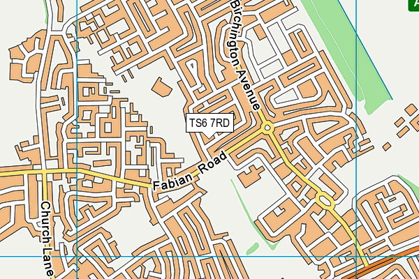 TS6 7RD map - OS VectorMap District (Ordnance Survey)