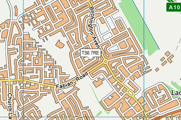 TS6 7RE map - OS VectorMap District (Ordnance Survey)